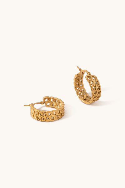 The Sade Hoops 925 Sterling silver with 18k gold plating